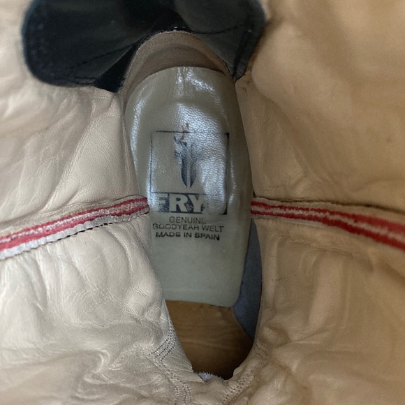 Vintage Frye Daisy Duke Studded Red Cowboy Leather Boots  Sz 9 - Picture 8 of 16